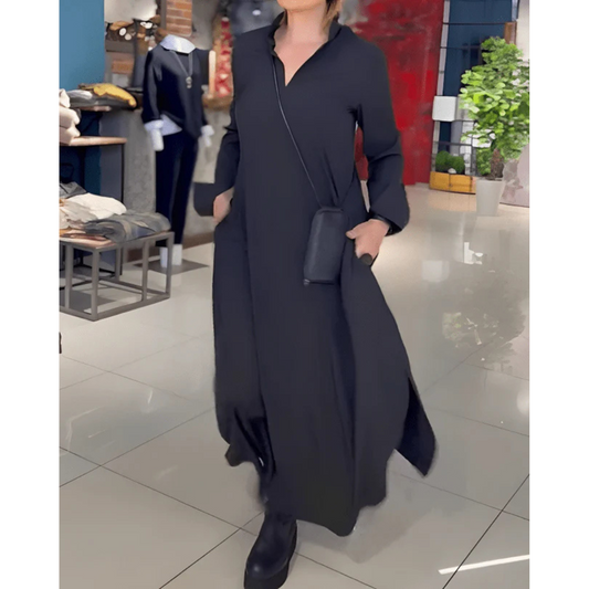 Robe Maxi à Col V pour Femmes | Coupe Ample