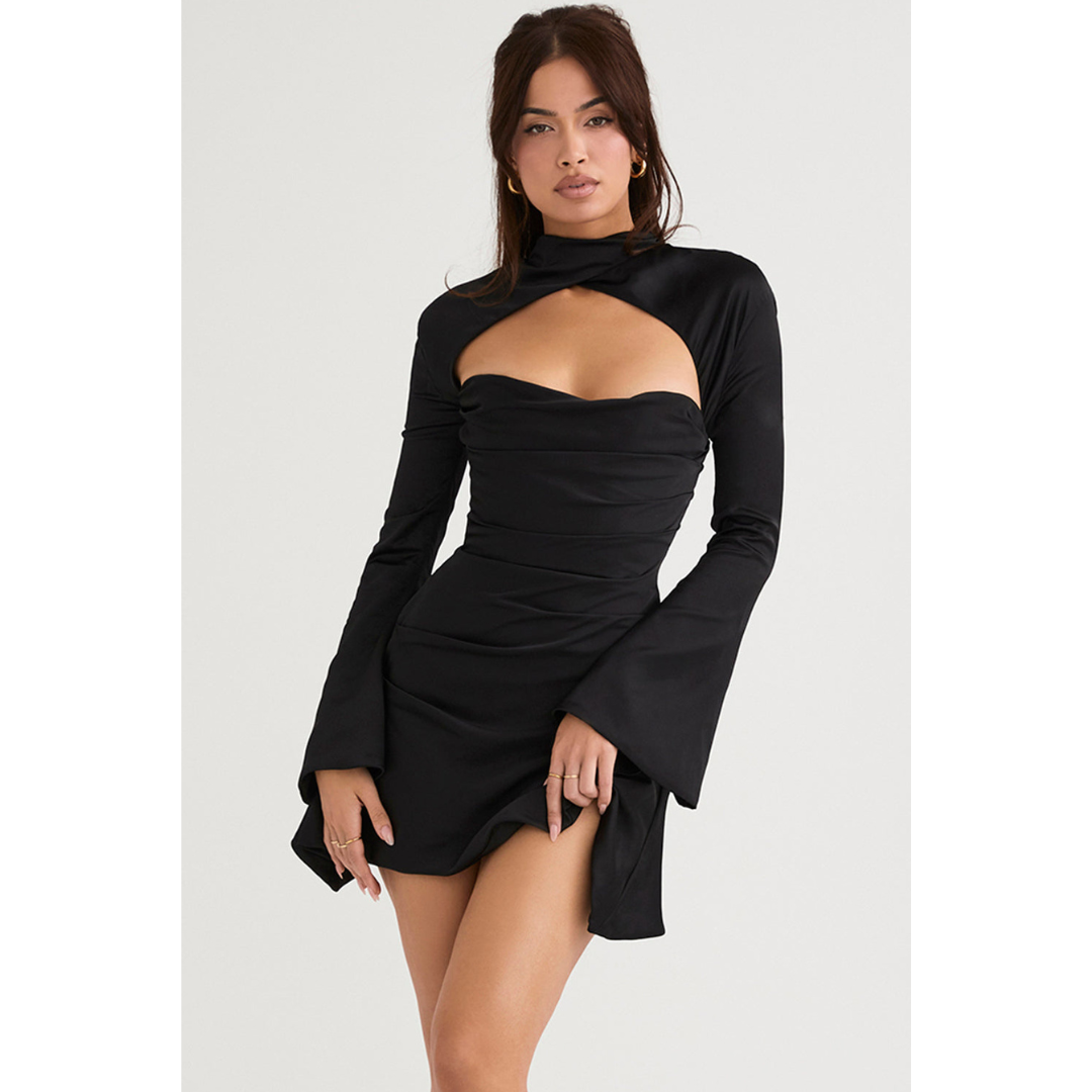 Robe Femme Découpée à Manches Longues | Mini