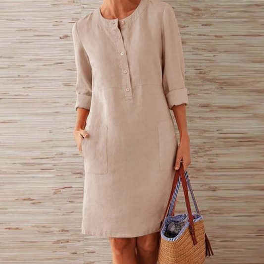 Comfortable Midi Dress with Long Sleeves for Women