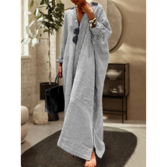 Lorie | Robe longue baggy rayée pour femmes