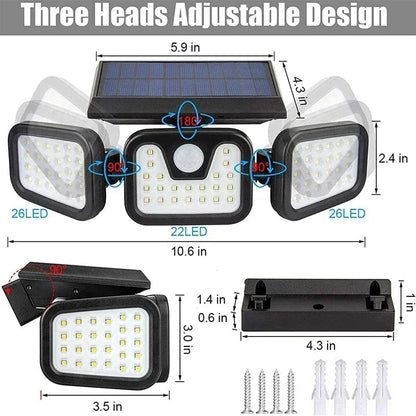 Lampe Solaire à Détection de Mouvement pour Usage Extérieur