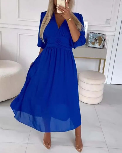 Niobe | Robe luxueuse à manches trois-quarts pour femmes