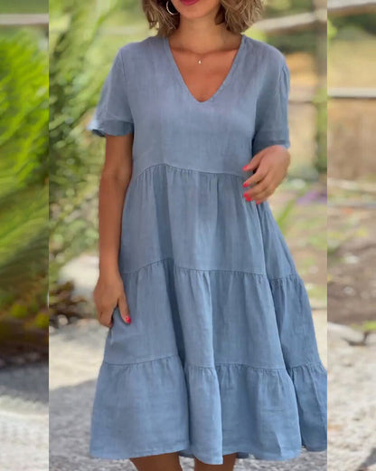 Lucy | Elegant short-sleeve summer dress