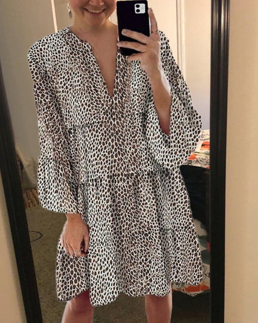 Ruby | Robe femme mi-longue léopard
