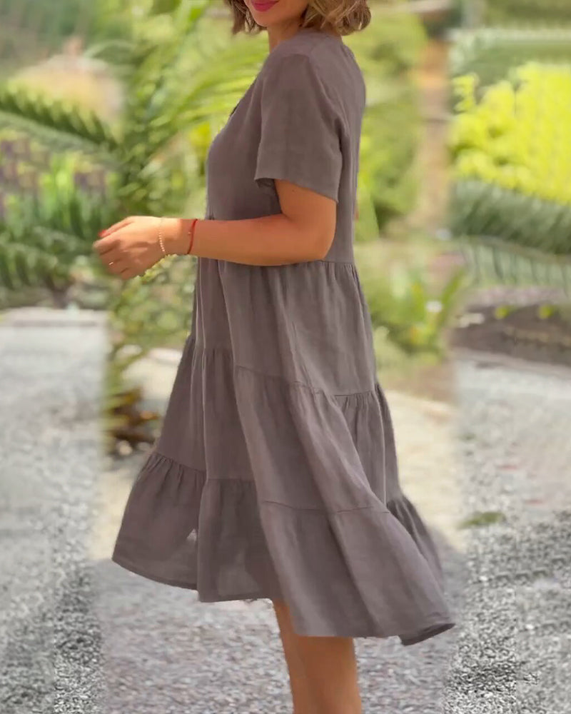 Lucy | Elegant short-sleeve summer dress