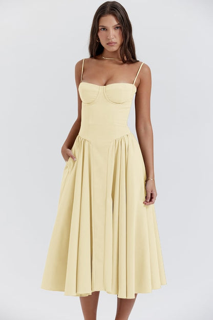 Jutte | Robe mi-longue sans manches pour femmes