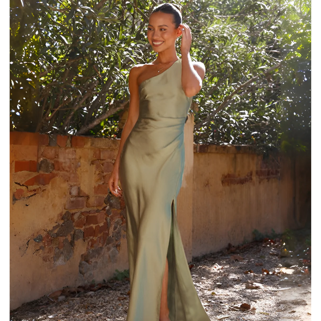 Elegant One-Shoulder Maxi Dress for Women