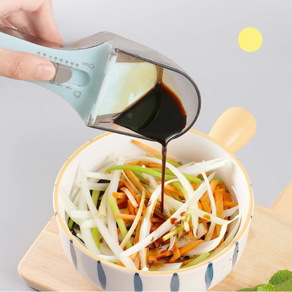 2Pcs Adjustable Measuring Cup and Measuring Spoon