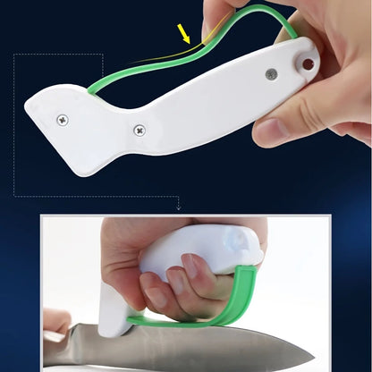 Aiguiseur de Couteaux Manuel Compact pour Outils de Cuisine et de Jardin