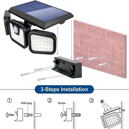 Lampe Solaire à Détection de Mouvement pour Usage Extérieur