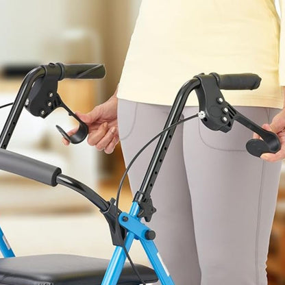Rollator Pliant en Acier Léger avec Siège