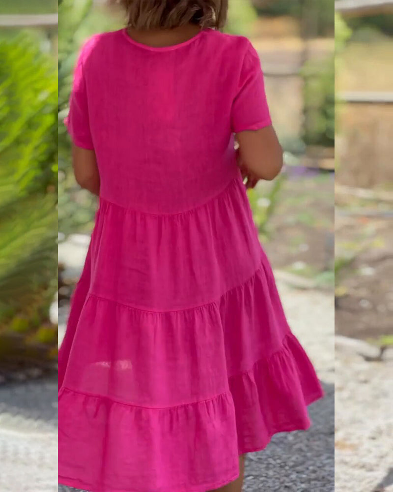 Lucy | Elegant short-sleeve summer dress