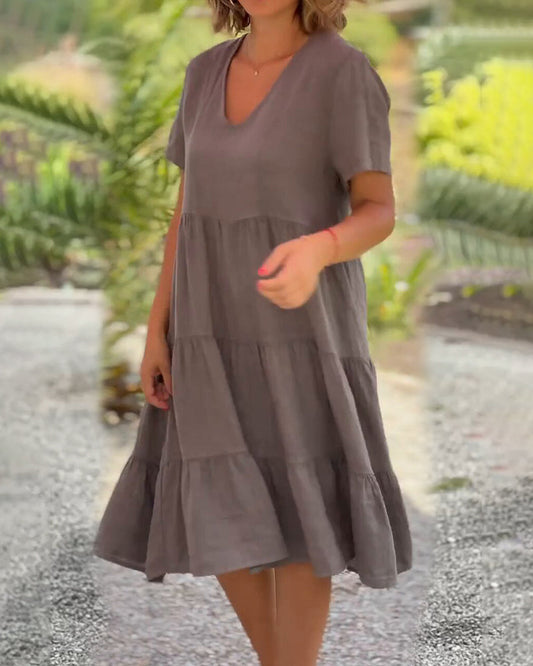Lucy | Elegant short-sleeve summer dress
