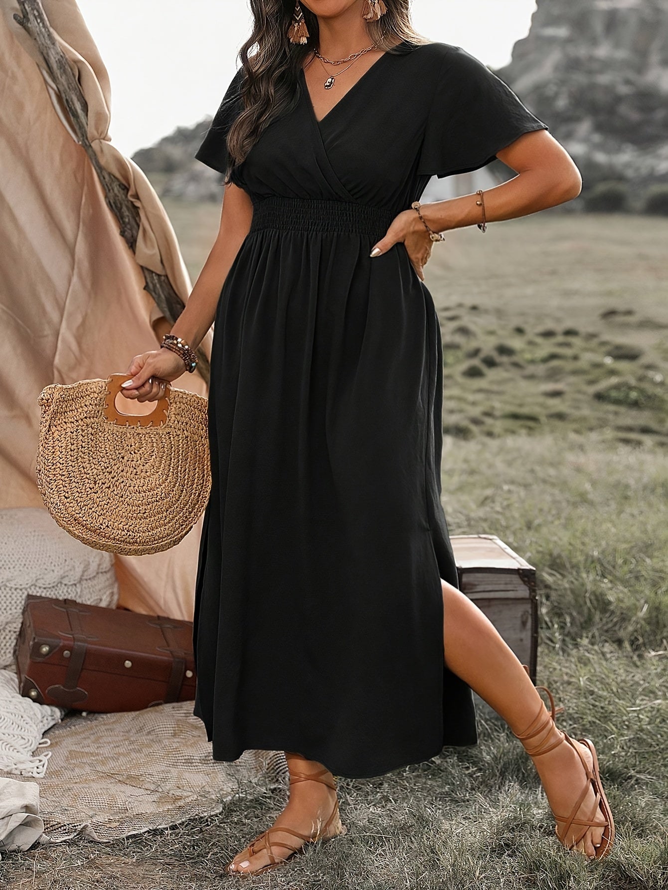 Berlin | Robe froncée avec taille à lacets