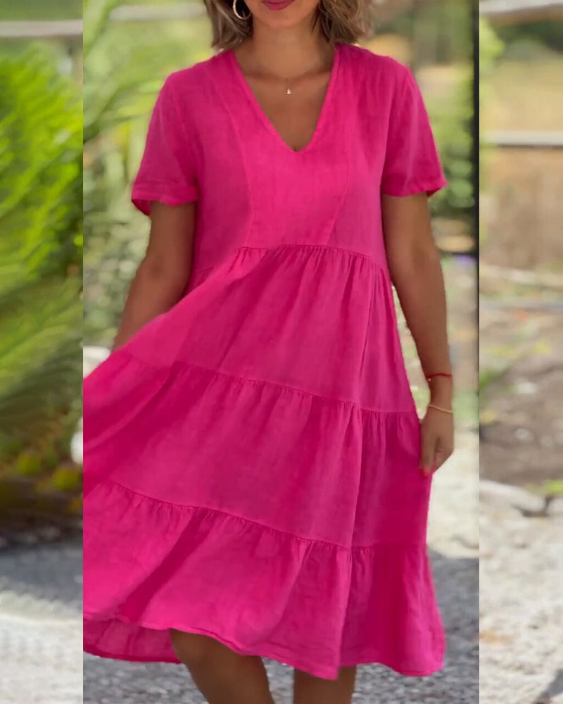 Lucy | Elegant short-sleeve summer dress