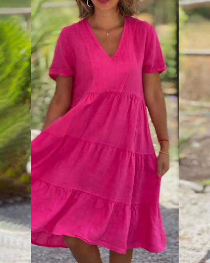 Lucy | Elegant short-sleeve summer dress