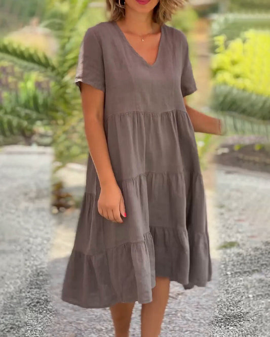 Lucy | Elegant short-sleeve summer dress