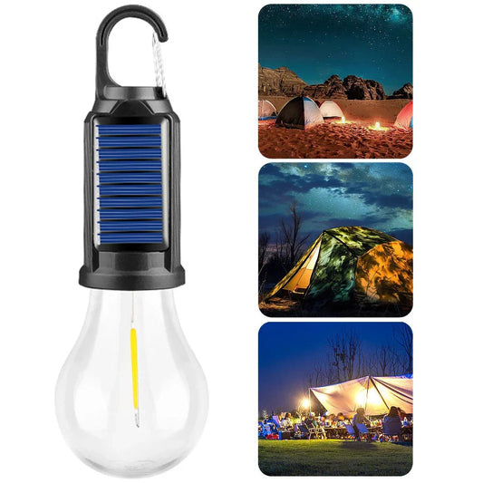 Lampe de Camping Rechargeable Solaire avec Crochet