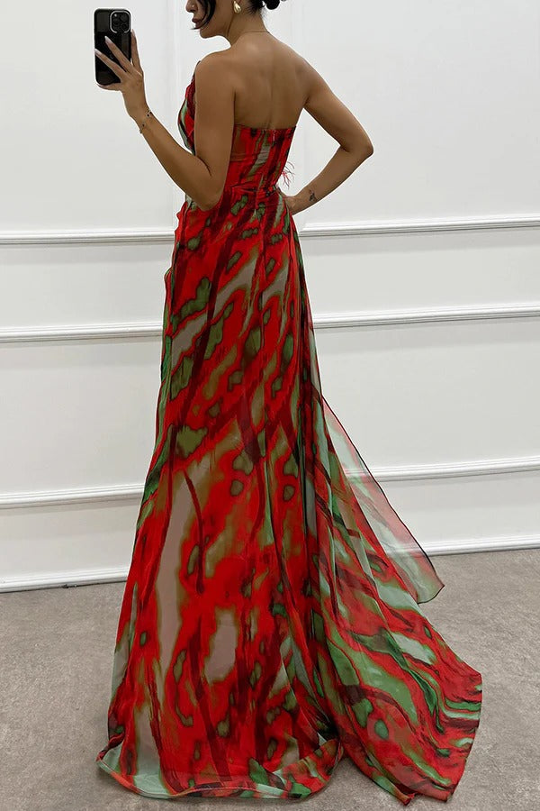 Robe de Mariage Asymétrique à Une Épaule pour Femme | Maxi