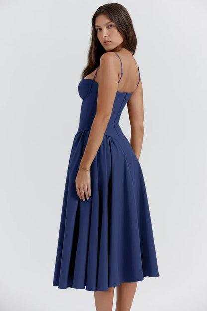 Jutte | Robe mi-longue sans manches pour femmes
