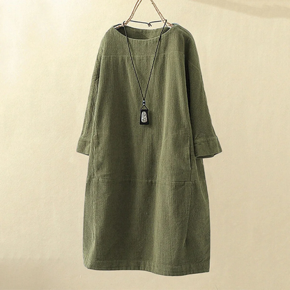 Loose fit winter dress for women | Midi