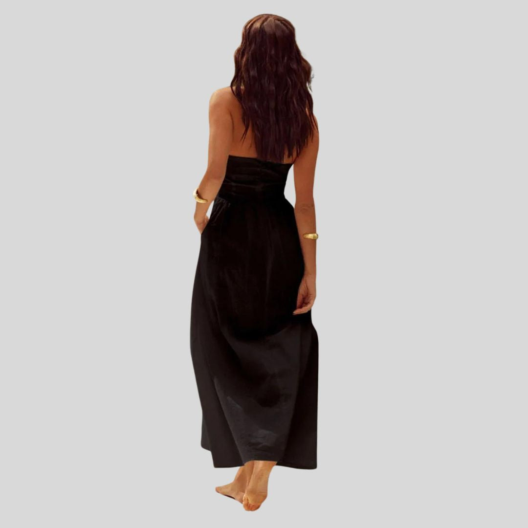 Pernilla | Robe Maxi Élégante avec Décolleté Halter