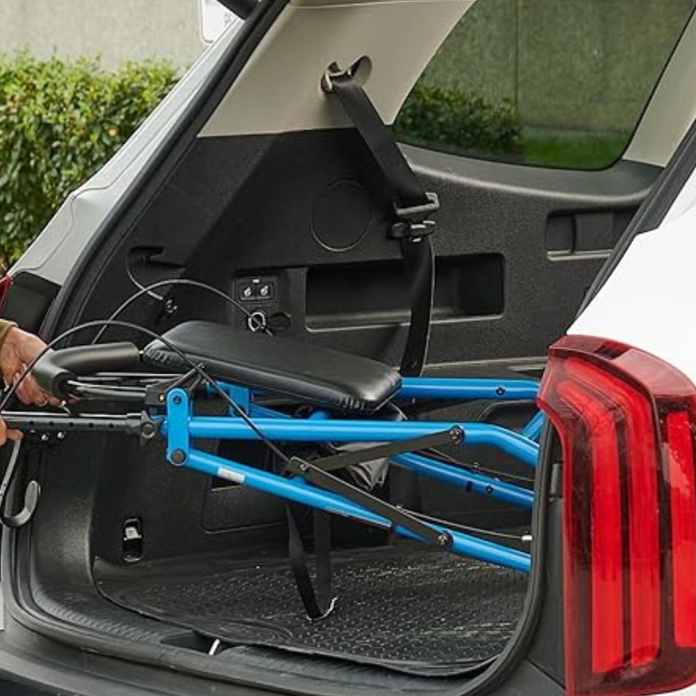 Rollator Pliant en Acier Léger avec Siège