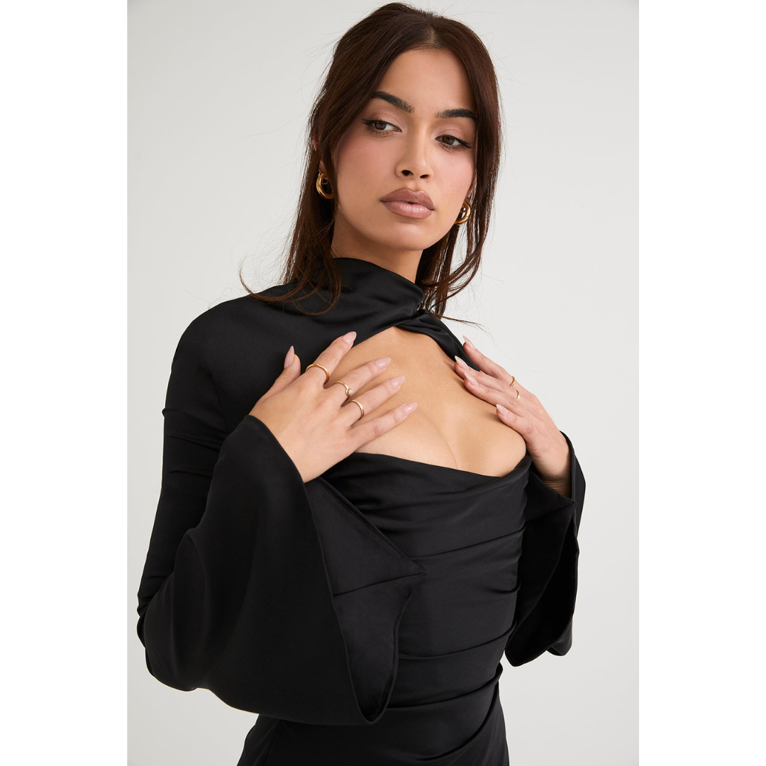 Robe Femme Découpée à Manches Longues | Mini