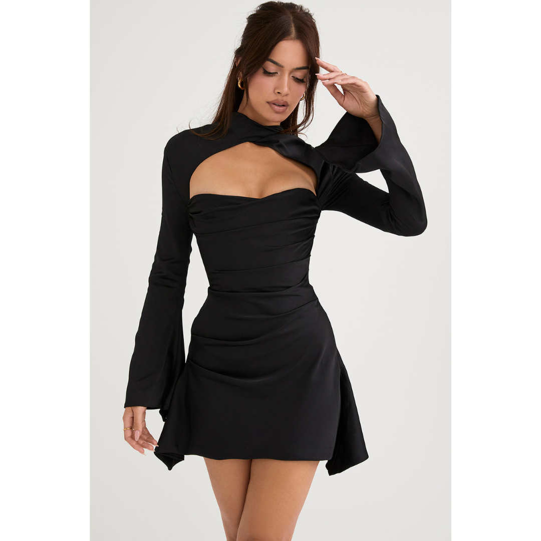 Robe Femme Découpée à Manches Longues | Mini