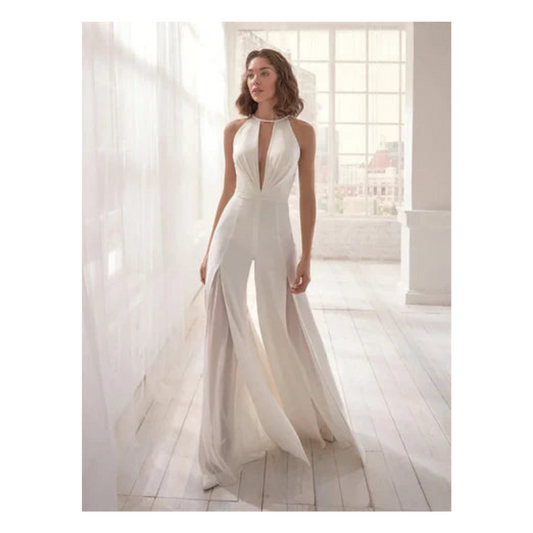 Olive | Elegant Jumpsuit for Women | V-Neck