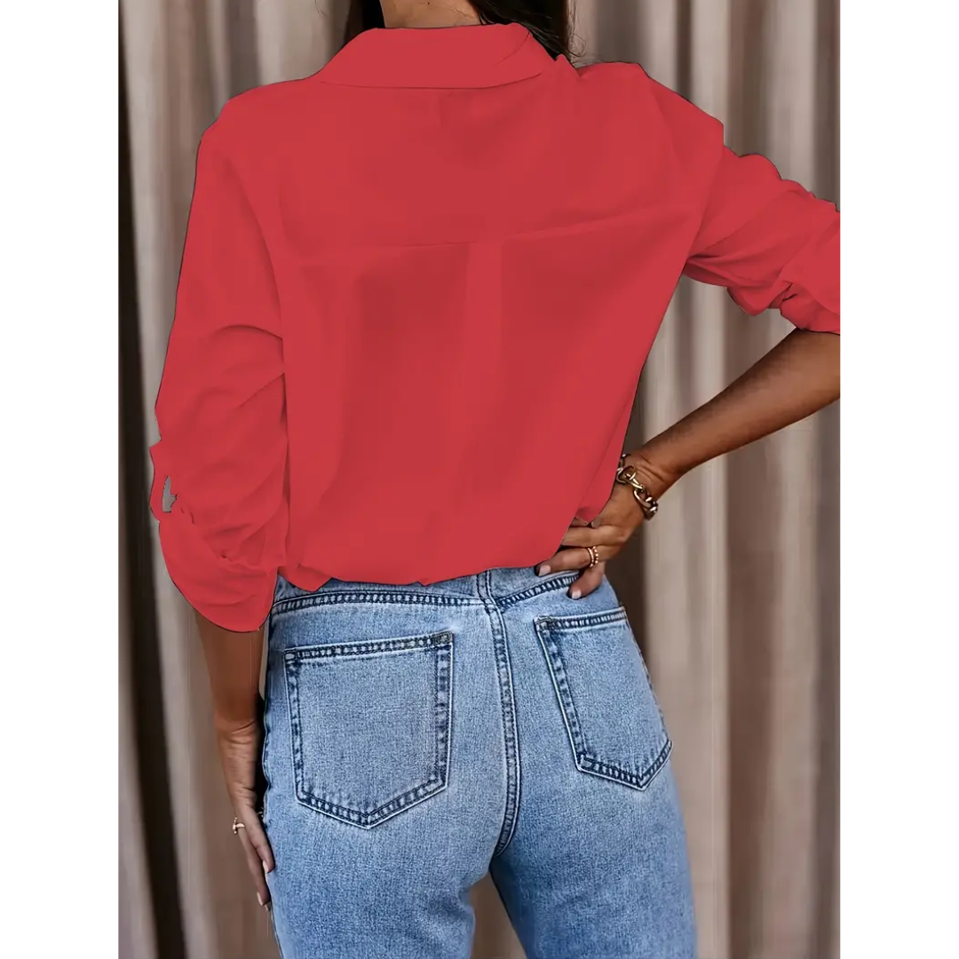 Salena | Femme Élégante Blouse | Manches Longues