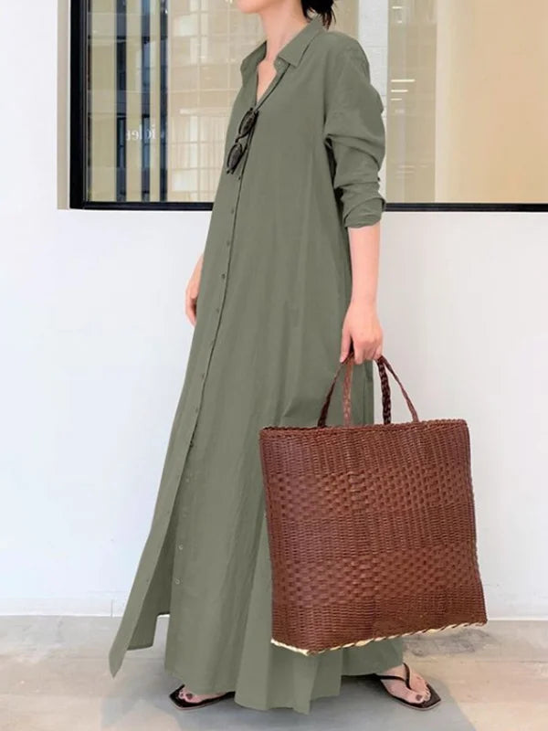 Stellania | Robe Maxi Femme Couleur Unie