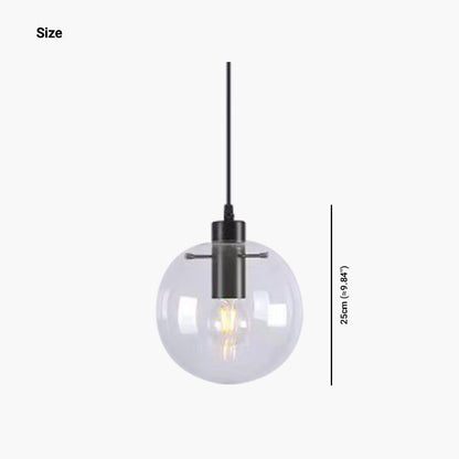 Suspension Moderne Minimaliste Bulles, Fer &amp; Verre