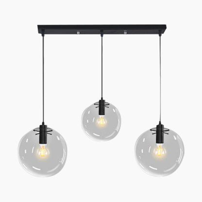 Suspension Moderne Minimaliste Bulles, Fer &amp; Verre