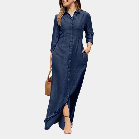 Birgitten | Robe Chemise Femme | Maxi