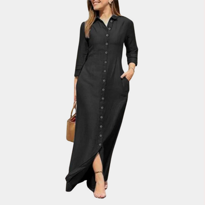 Birgitten | Robe chemise femme | Maxi