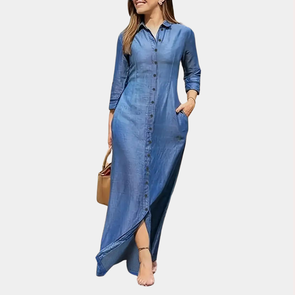 Birgitten | Robe chemise femme | Maxi