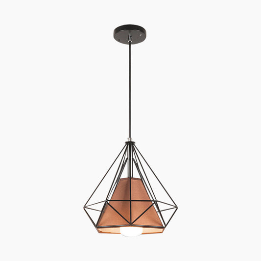 Suspension Cadre Cage Industriel Vintage, Fer