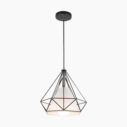 Suspension Cadre Cage Industriel Vintage, Fer