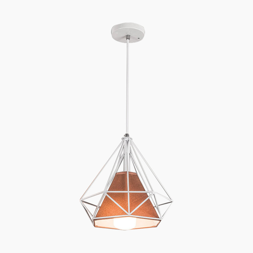 Suspension Cadre Cage Industriel Vintage, Fer