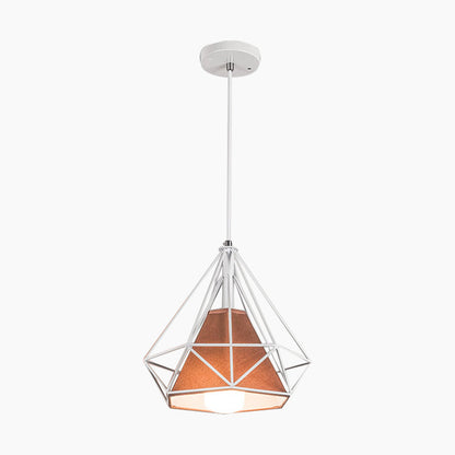 Suspension Cadre Cage Industriel Vintage, Fer