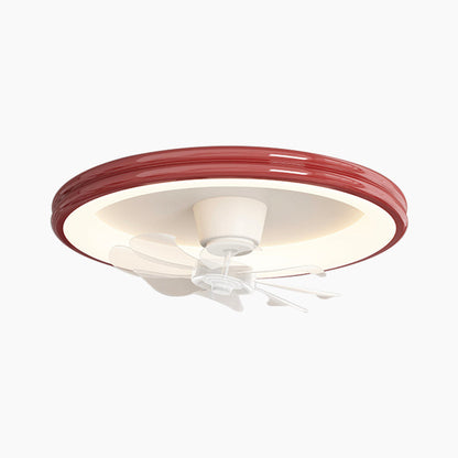 Ventilateur de plafond avec lumière LED claire, montage encastré, crème, 5 couleurs