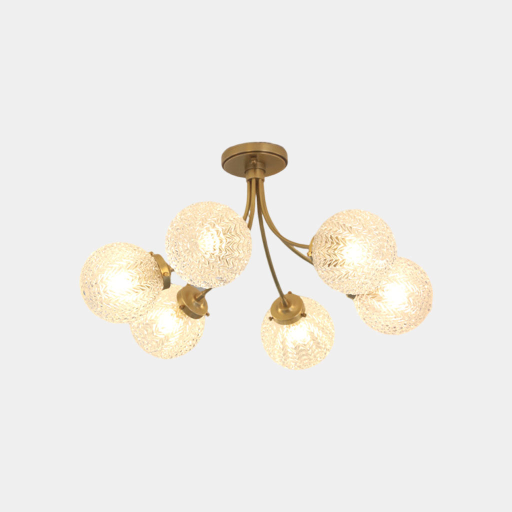 Suspension en Verre Cristal Scandinave en Laiton avec Plusieurs Globes Terrestres
