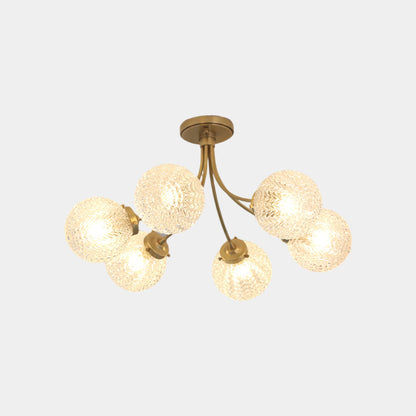 Suspension en Verre Cristal Scandinave en Laiton avec Plusieurs Globes Terrestres
