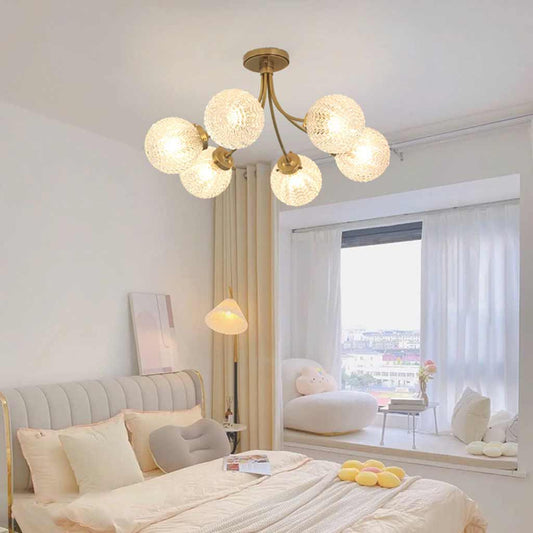 Suspension en Verre Cristal Scandinave en Laiton avec Plusieurs Globes Terrestres