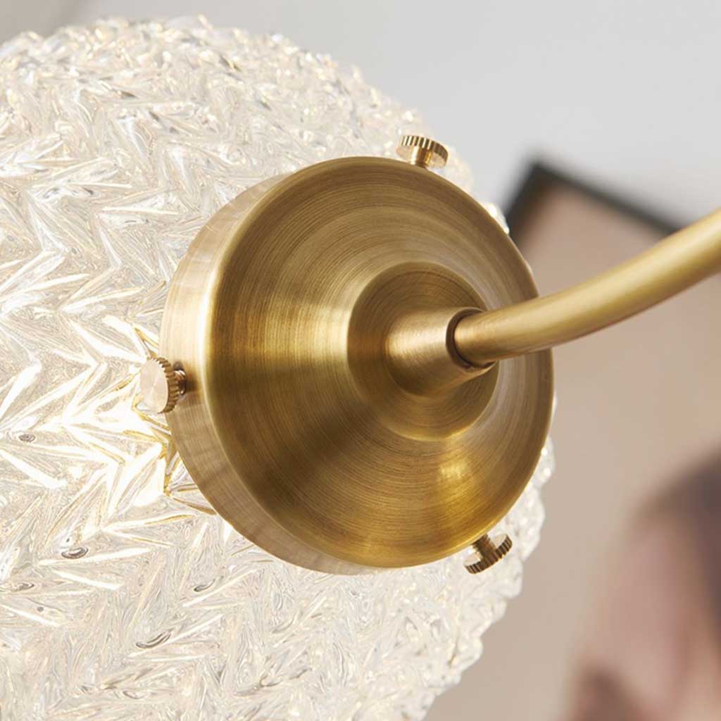 Suspension en Verre Cristal Scandinave en Laiton avec Plusieurs Globes Terrestres
