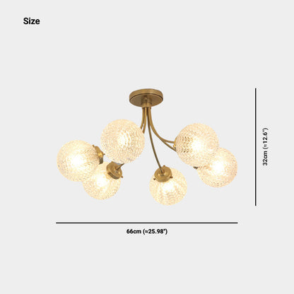 Suspension en Verre Cristal Scandinave en Laiton avec Plusieurs Globes Terrestres