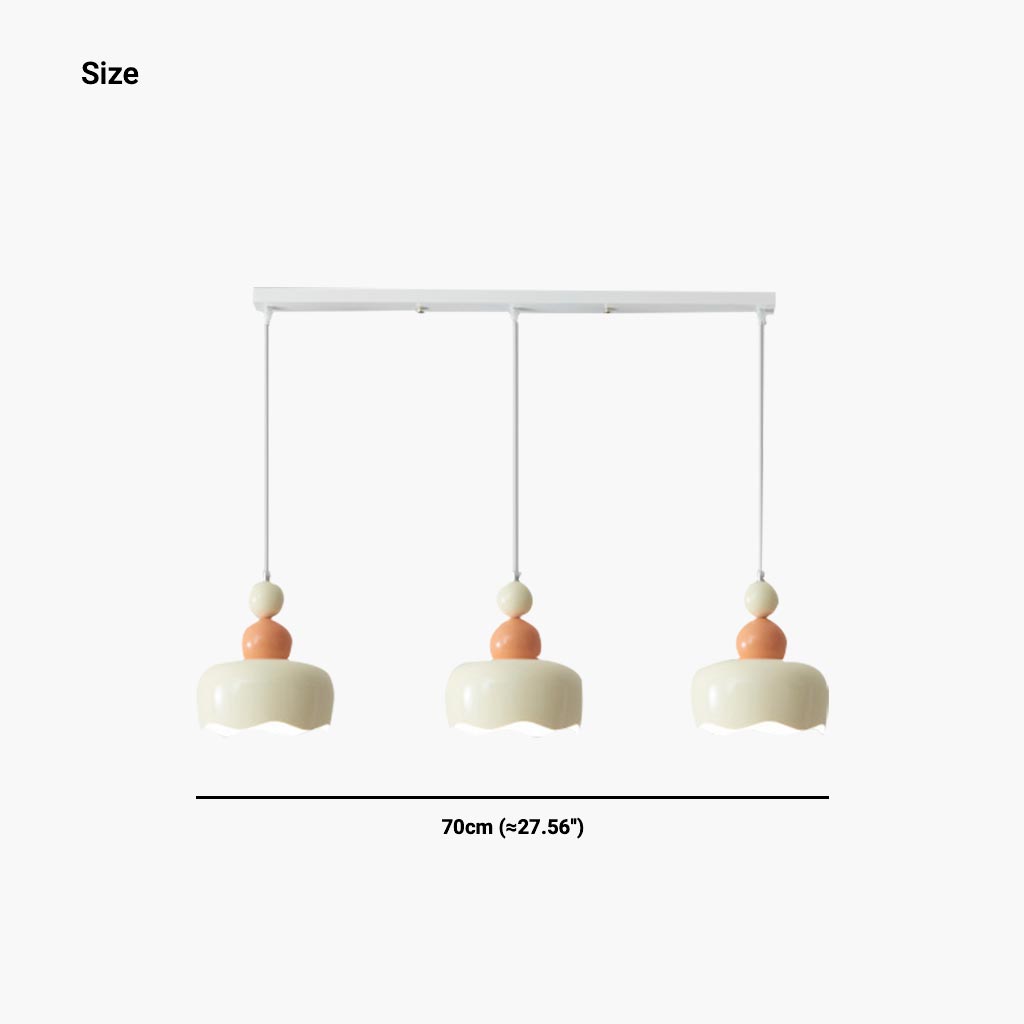 Suspension Nordisch Crème Métal Suspendue, 2 Couleurs
