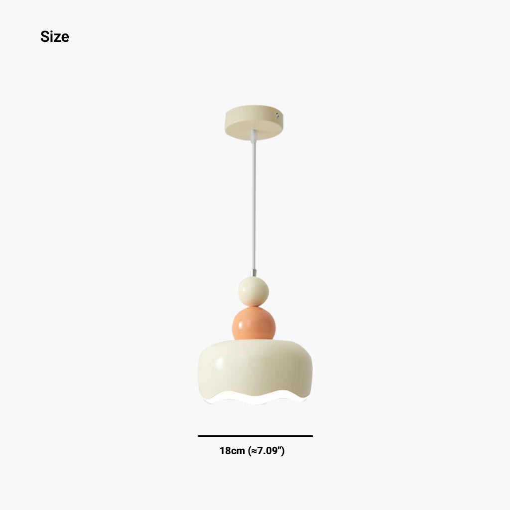 Suspension Nordisch Crème Métal Suspendue, 2 Couleurs