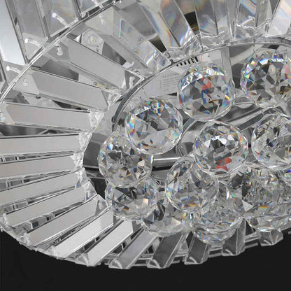 Ventilateur de plafond avec lumière Luxe cristal 3 pales chrome, 42''/36''